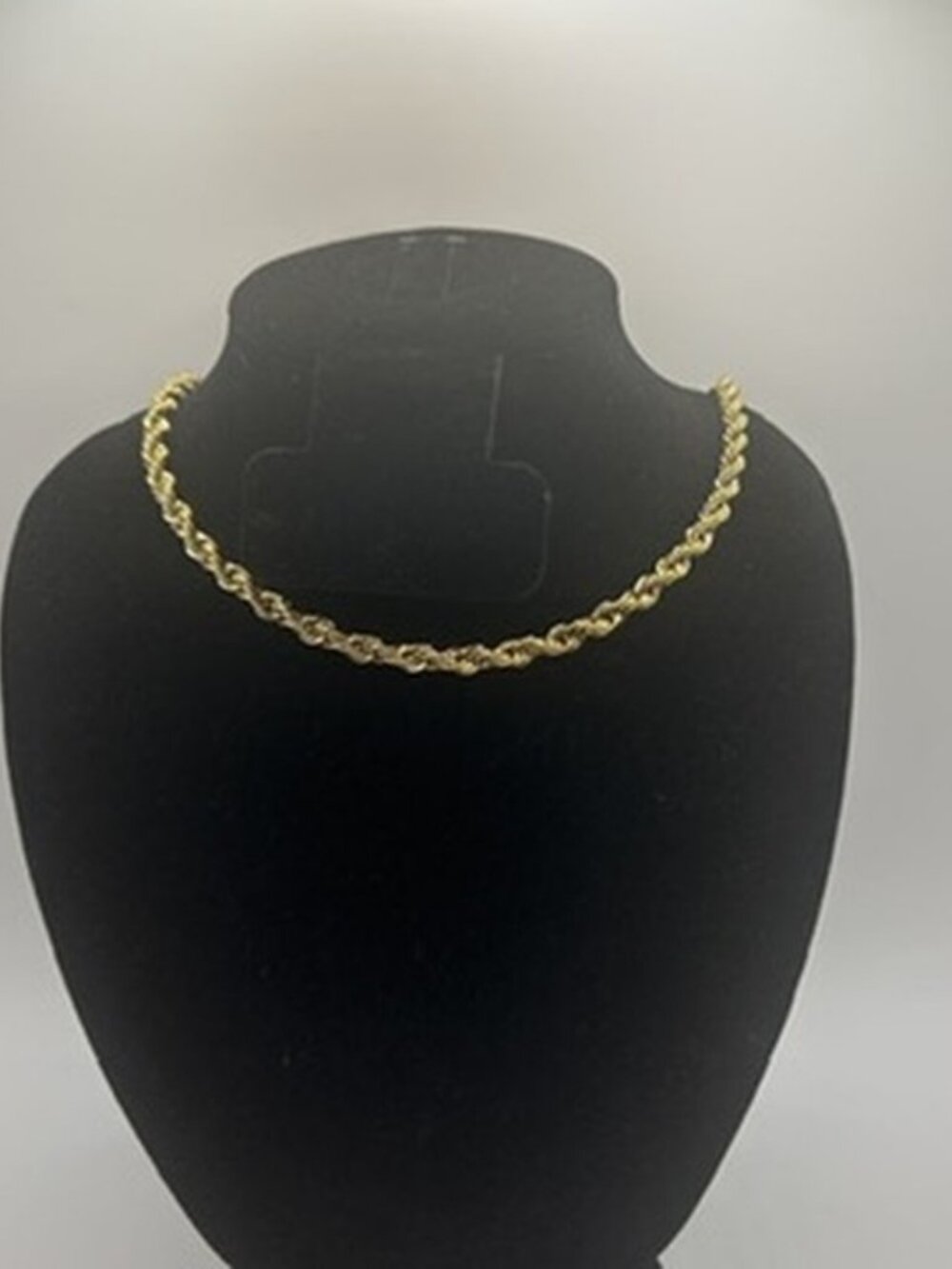 Womens 5mm Real Gold Rope Chain Stainless Steel Plated 16 Inch Dainty Durable